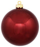 Shiny Burgundy Commercial Shatterproof Christmas Ball Ornament, 10", 250 mm.
