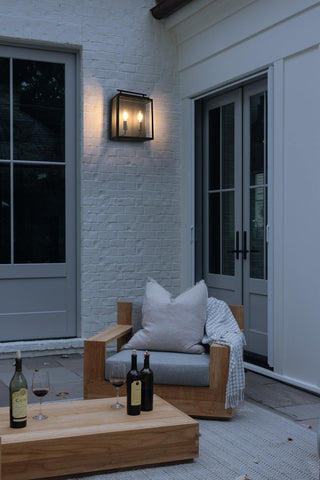 Home Living 9" Outdoor Wall Sconce, Black