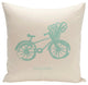 Polyester Decorative Pillow, Bicyclette, 20"x20"