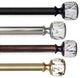 Kaylee 1" Diameter Curtain Rod, Bronze, 120-170"