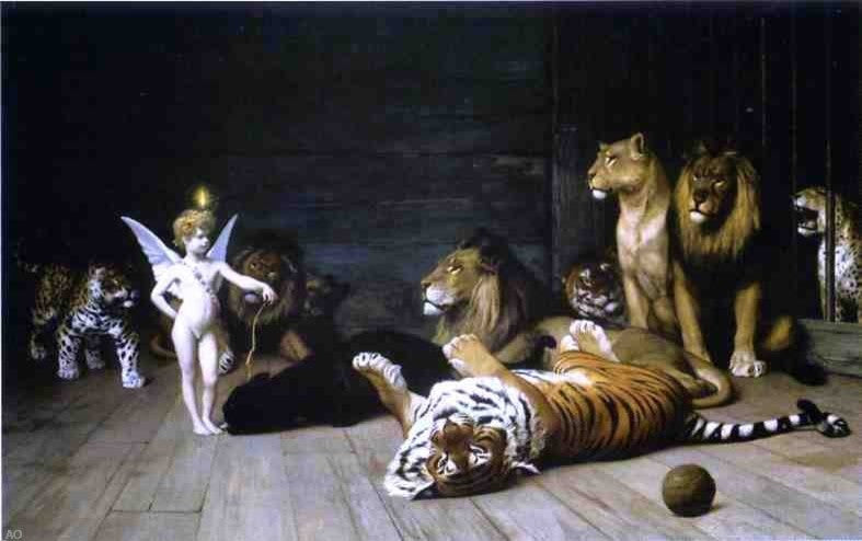 Jean-Leon Gerome Love Conquers All, 18"x27" Wall Decal