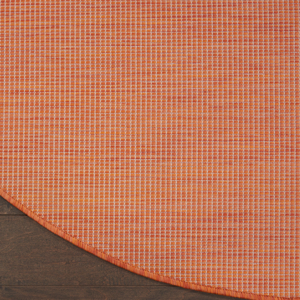 Nourison Positano Contemporary Area Rug, Terracotta, 8'xround