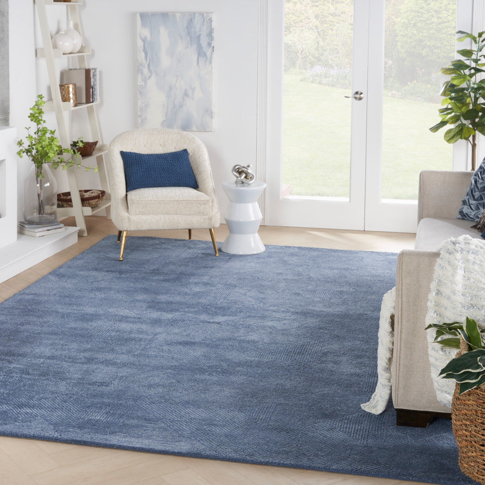 Michael Amini Ma30 Star 7'9" x 9'9" Blue Modern Indoor Rug