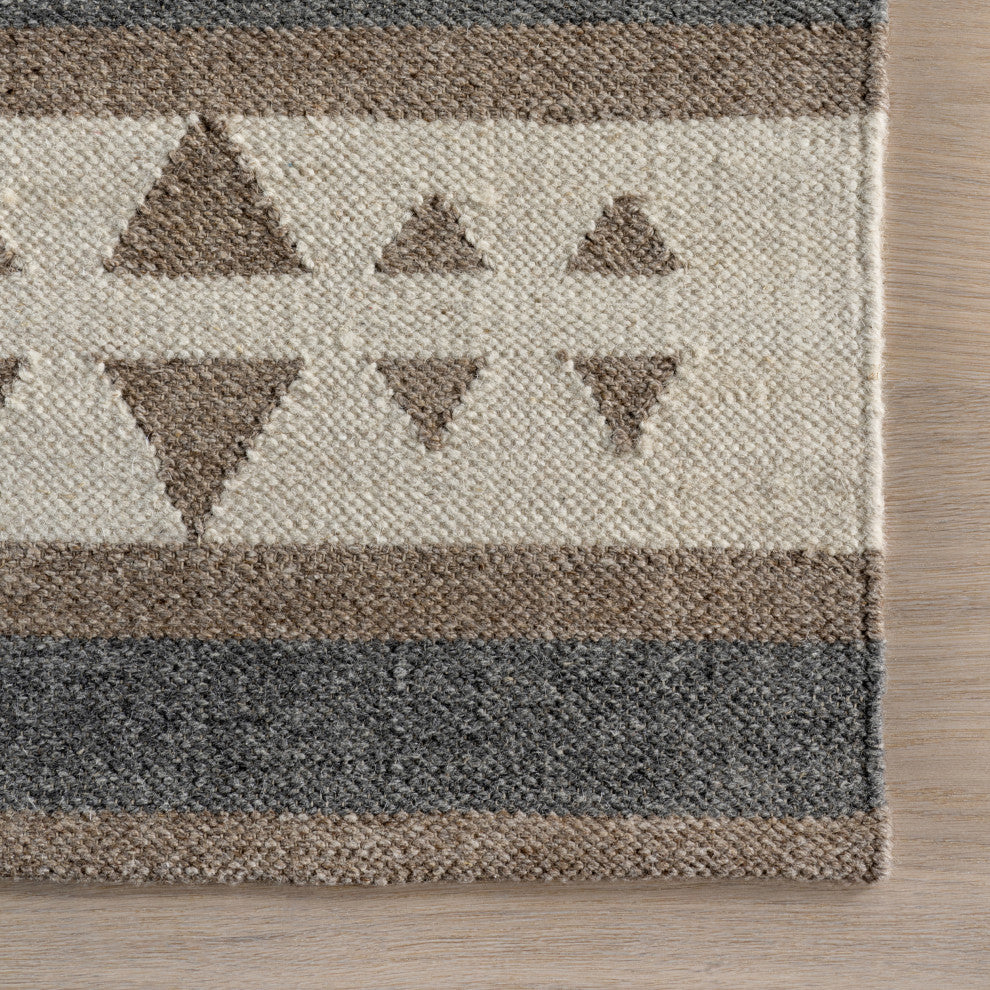 Westerly Southwestern Wool Blend Area Rug, Taupe 10' x 14'