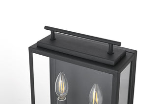 Home Living 9" Outdoor Wall Sconce, Black