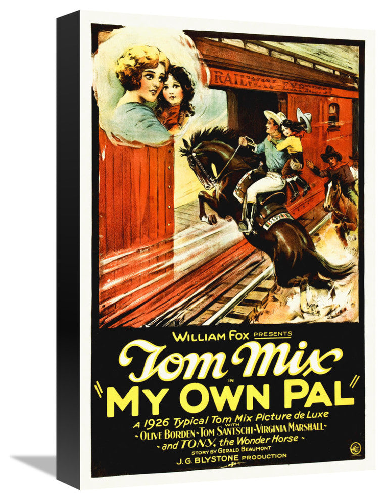 "Tom Mix My Own Pal, 1924" Canvas by Hollywood Photo Archive, 12x18"