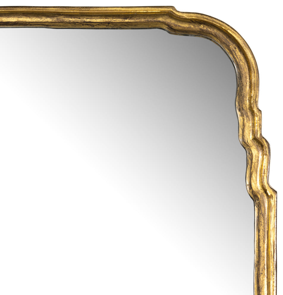 Loire Floor Mirror-Antiqued Gold Leaf