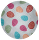 Egg Hunt Easter Chenille Rug, Etched Glass Gray, 5' Round