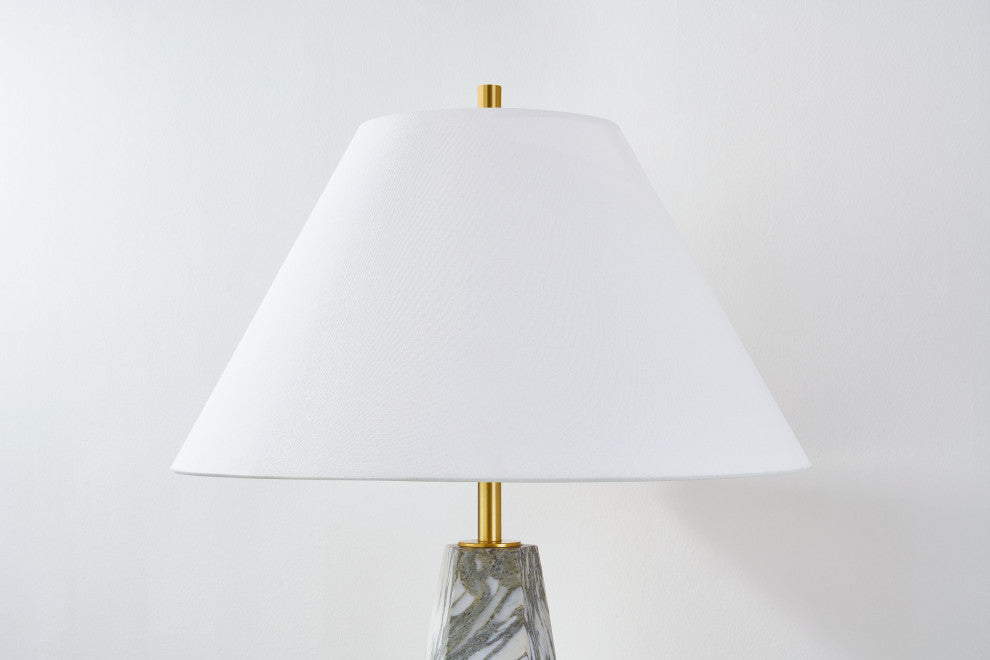 Benicia 30" High Aged Brass Table Lamp