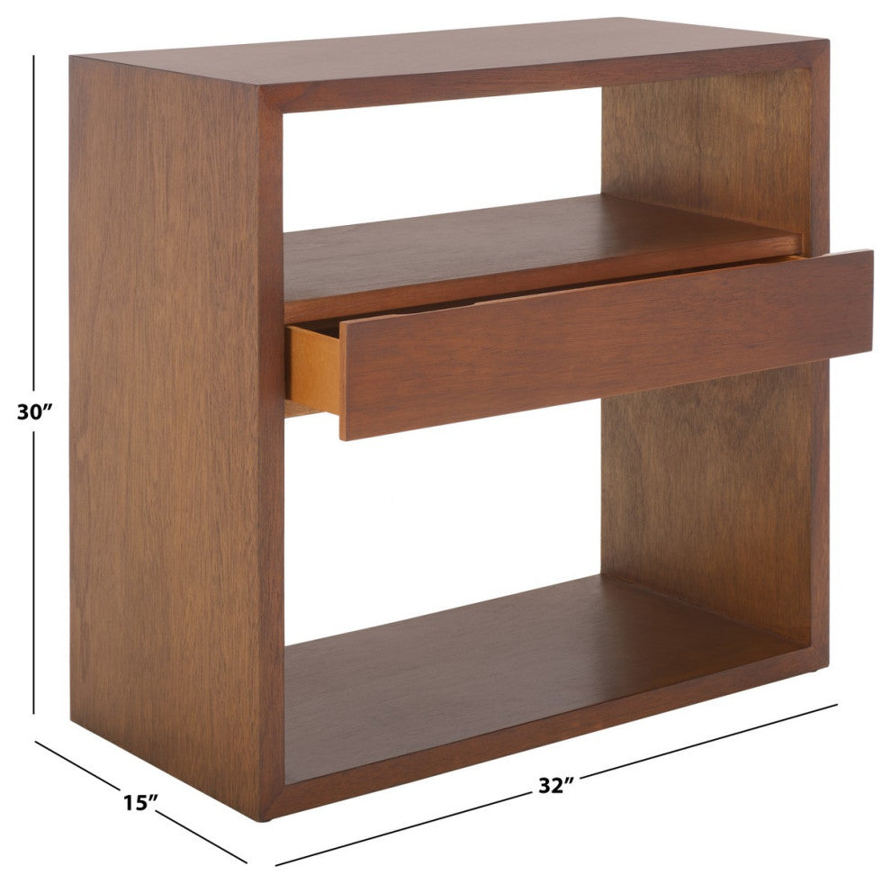 Safavieh Munson 2 Shelf 1 Drawer Console Table, Natural