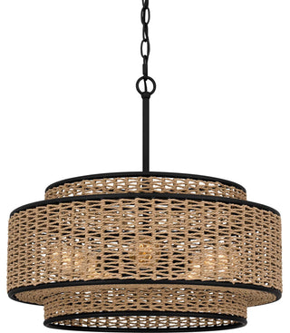 Quoizel QP6161 Teton 5 Light 20"W Pendant - Matte Black