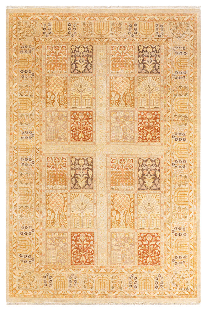 Mogul, One-of-a-Kind Hand-Knotted Area Rug Ivory, 6' 2" x 9' 2"
