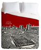 Deny Designs Bird Ave Ohio State Buckeyes Red Duvet Cover - Lightweight