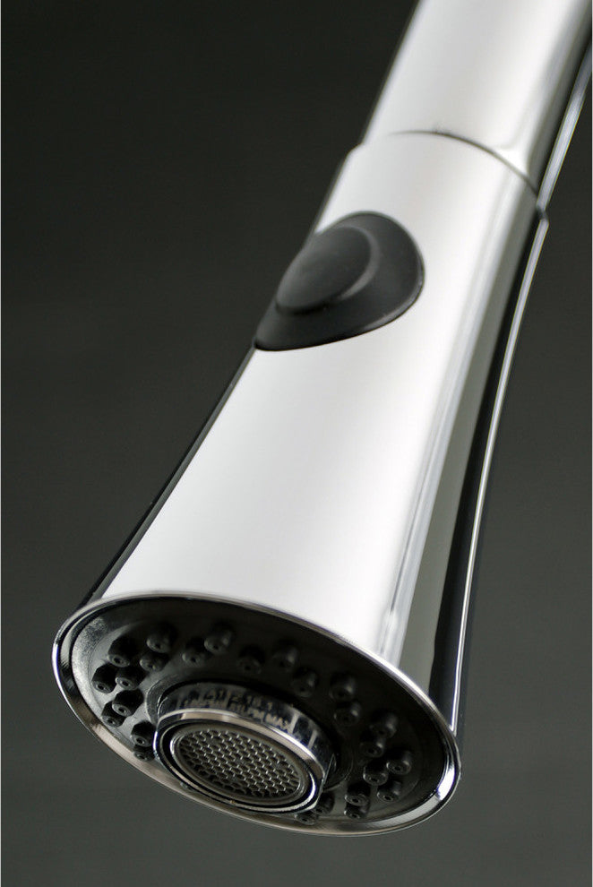 Gourmetier Single-Handle Pull-Down Kitchen Faucet, Polished Chrome