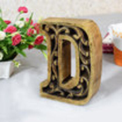 Handmade Eco-Friendly Wall Decor Alphabet Letter Block, 1.3x7.8x5.5