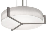 Apex 27" Medium Base Pendant, Weathered Gray Finish, Linen White Shade