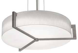 Apex 27" Medium Base Pendant, Weathered Gray Finish, Linen White Shade
