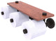 Prestige Skyline 3-Roll Toilet Paper Holder with Wood Shelf, Oil Rubbed Bronze