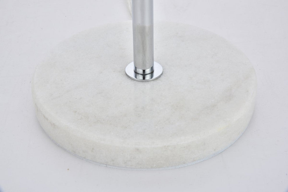 Midcentury Modern Chrome And Clear 2-Light Table Lamp