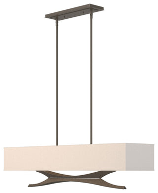 Moreau Pendant, Dark Smoke Finish, Flax Shade