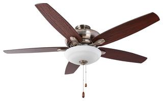 52-inch Polished Nickel Modern Ceiling Fan with Light
