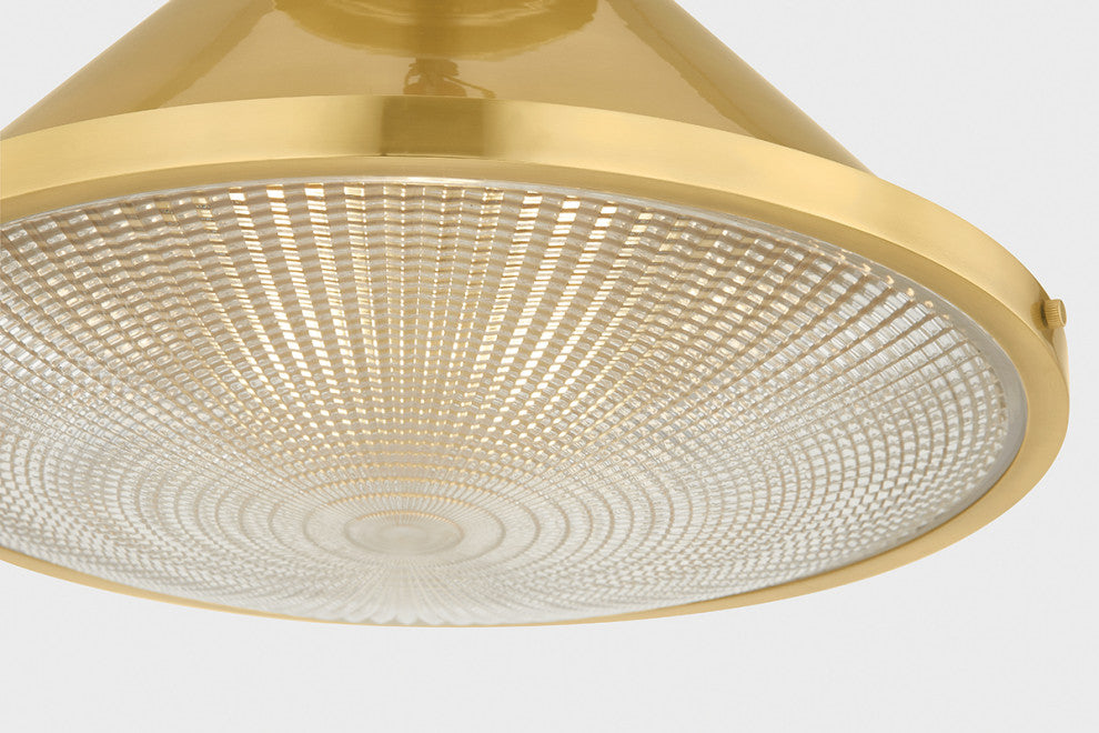 Hudson Valley Lighting Highclere Flush Mount By Mark D. Sikes, Aged Brass