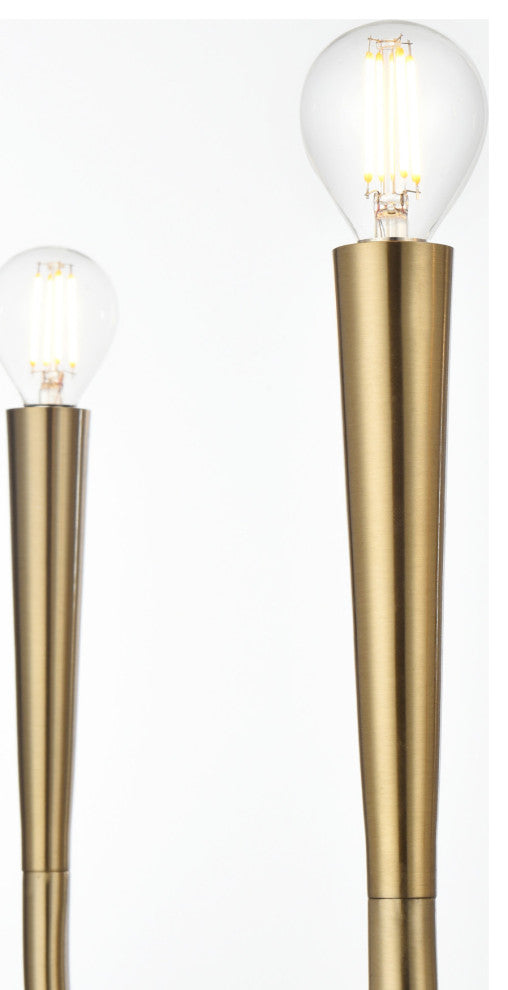 Elegant Lighting LD722D36 Layne 6 Light 36"W Taper Candle Style - Chrome