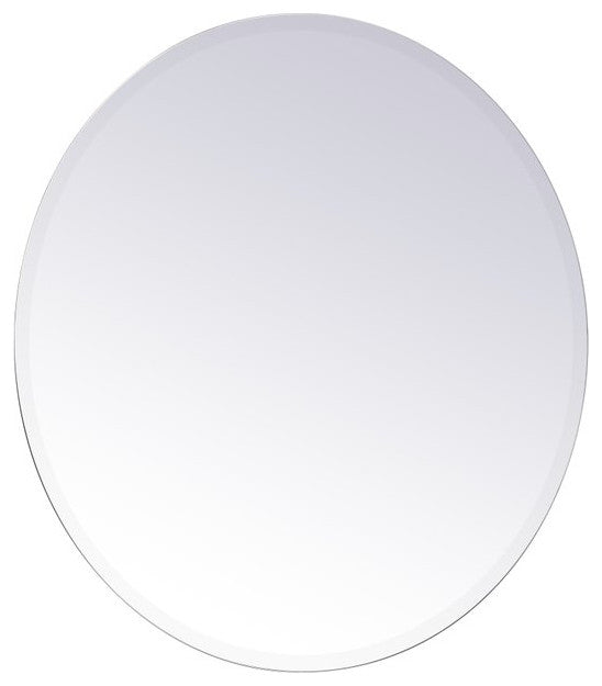 Gwen Round Mirror, 28", Clear
