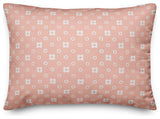 Pink Floral Pattern Throw Pillow
