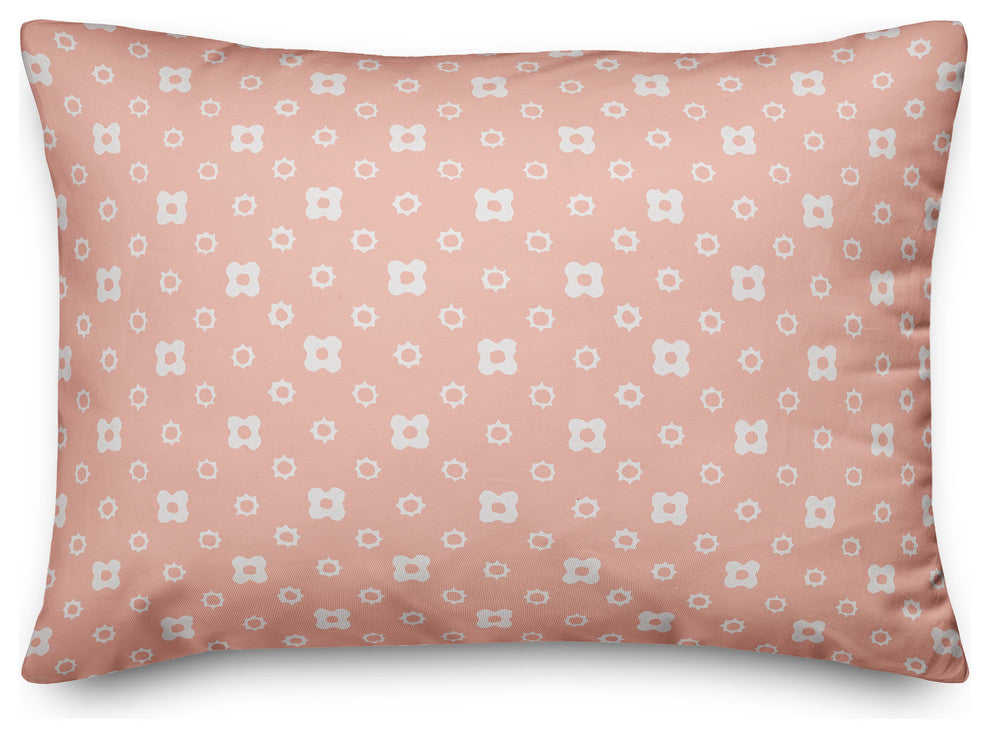Pink Floral Pattern Throw Pillow