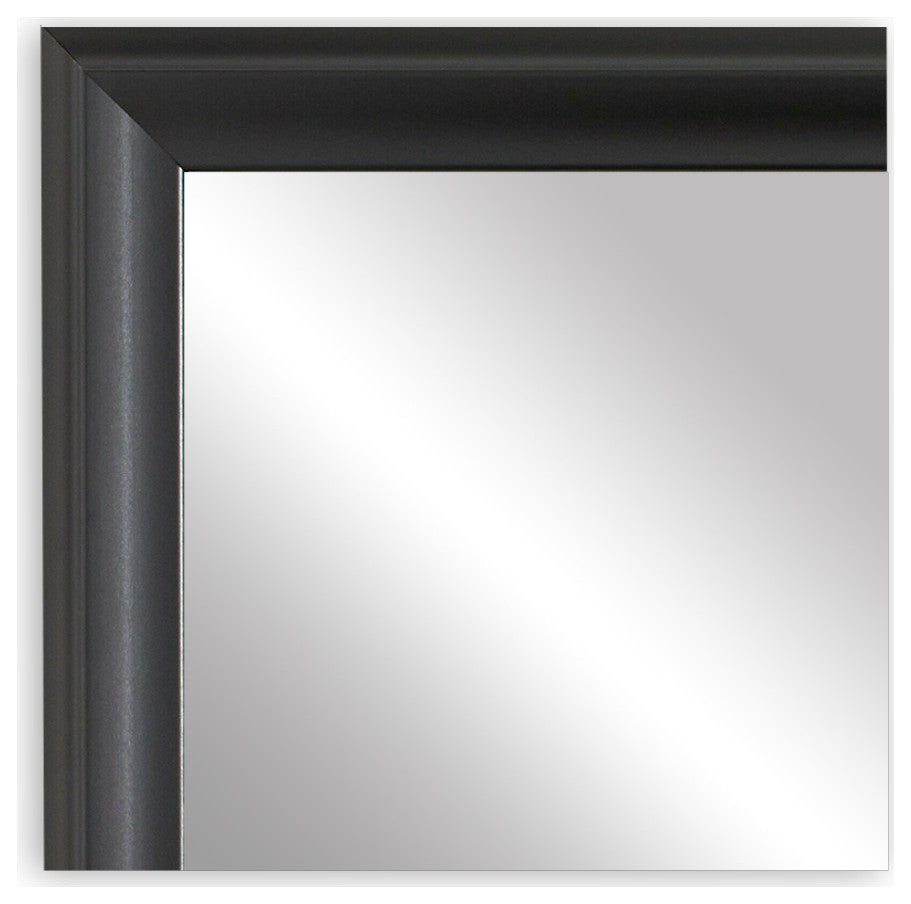 Woodford Framed Wall Mirror, Black, 36"x42"
