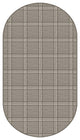 Fossil Herrington Plaid Area Rug Milliken Tactesse Nylon, Oval 8'x11'