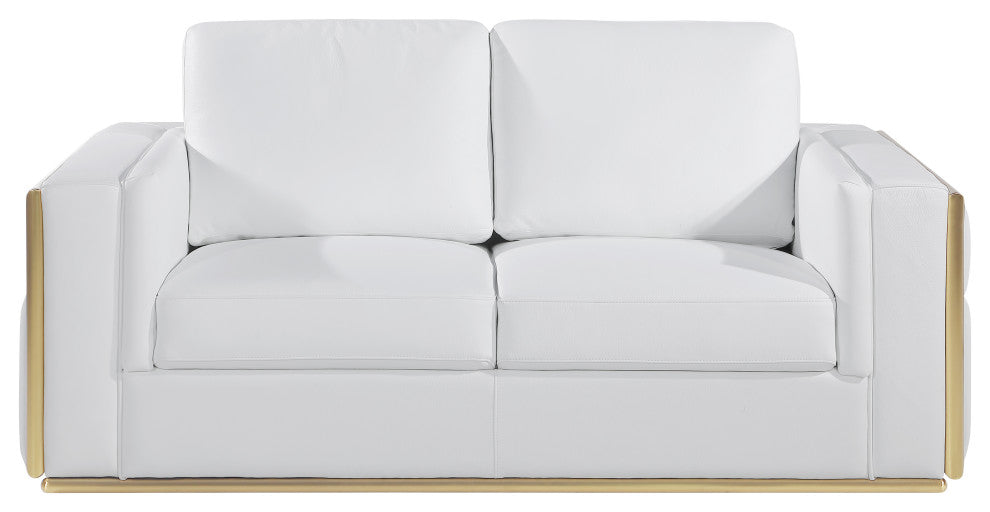 Luna Top Grain Italian Leather  Loveseat