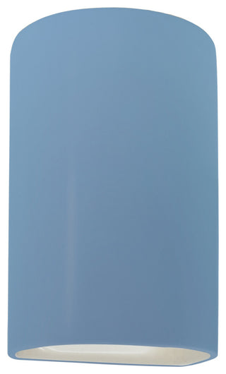 Ambiance Small Cylinder Wall Sconce, Open Top/Bottom, Sky Blue, Standard