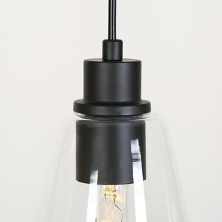LNC Astralithos 5-Light Black Modern Clustered Kitchen Island Pendant Light