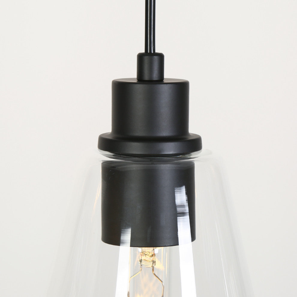 LNC Astralithos 5-Light Black Modern Clustered Kitchen Island Pendant Light