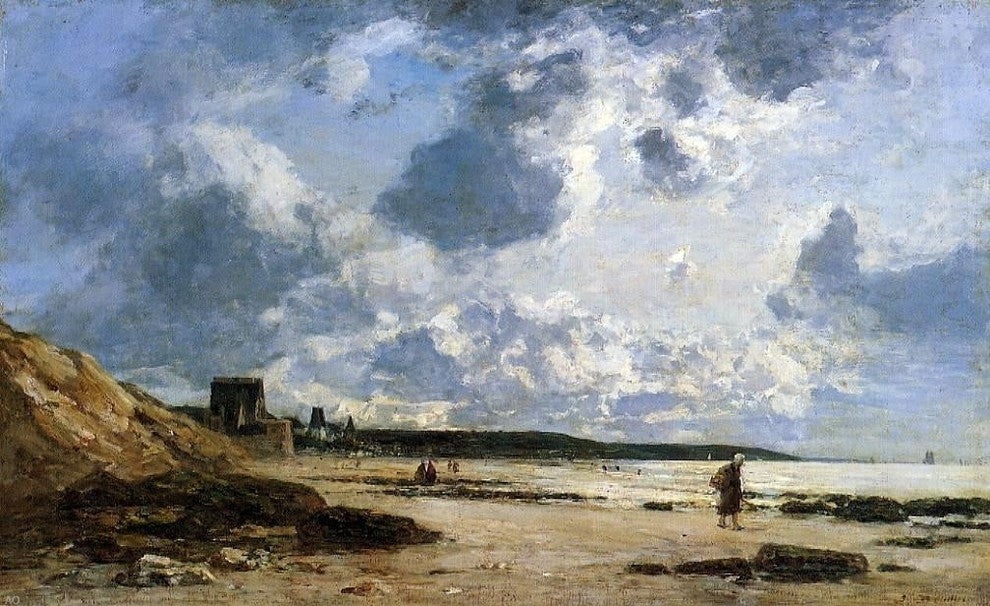 Eugene-Louis Boudin Trouville Black Rocks, Gallery Wrapped Canvas, 18"x27"