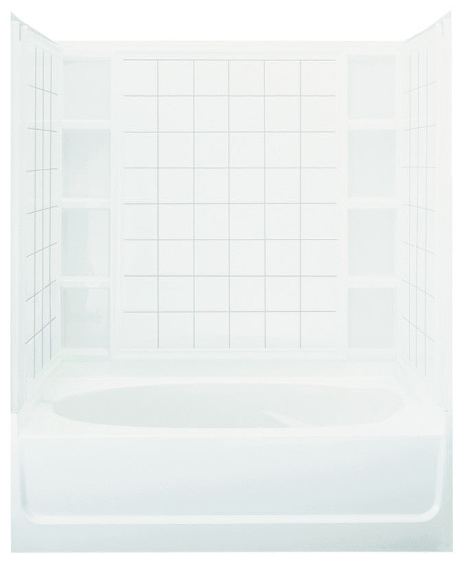 Sterling Ensemble Afd 60"x36"x18.25" Vikrell Left-Hand Shower Kit, White