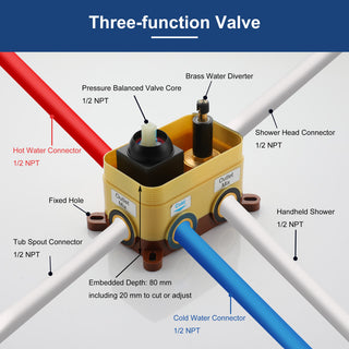 CASAINC 10" Ceiling Mounted Shower System Set w Handheld Spray & Tub Spout, Matte Black