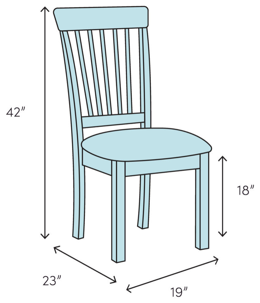 Wheat Back Side Mahogany Dining Chair, Black