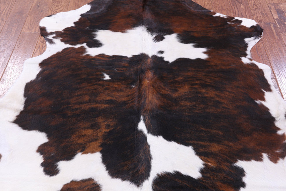 Tricolor Natural Cowhide Rug 6' 0" X 6' 0" C2049