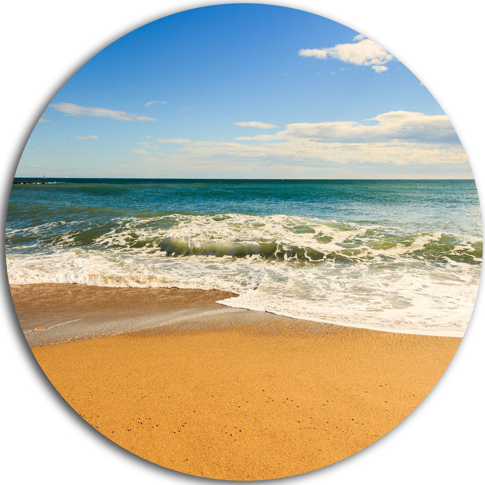 Daylight Relaxation, Landscape Photography Round Metal Wall Art, 38"