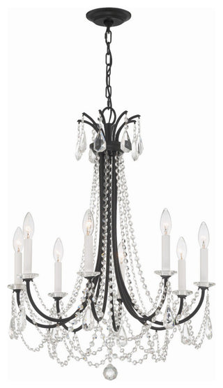 Karrington 8-Light Chandelier, Matte Black