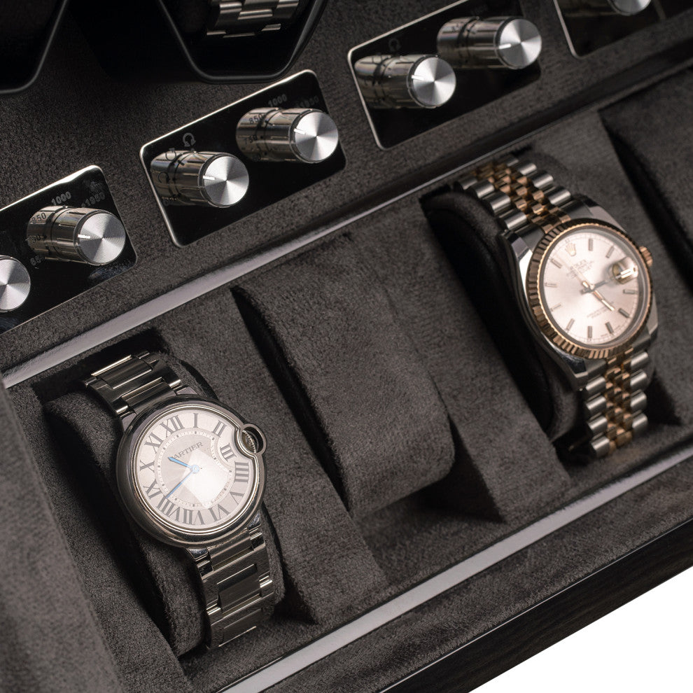 Ash Wood High Lacquer Eight Watch Winder and 4 Watch Storage Case
