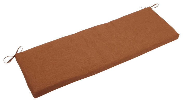 57"x19" Outdoor Spun Polyester Loveseat Cushion, Mocha