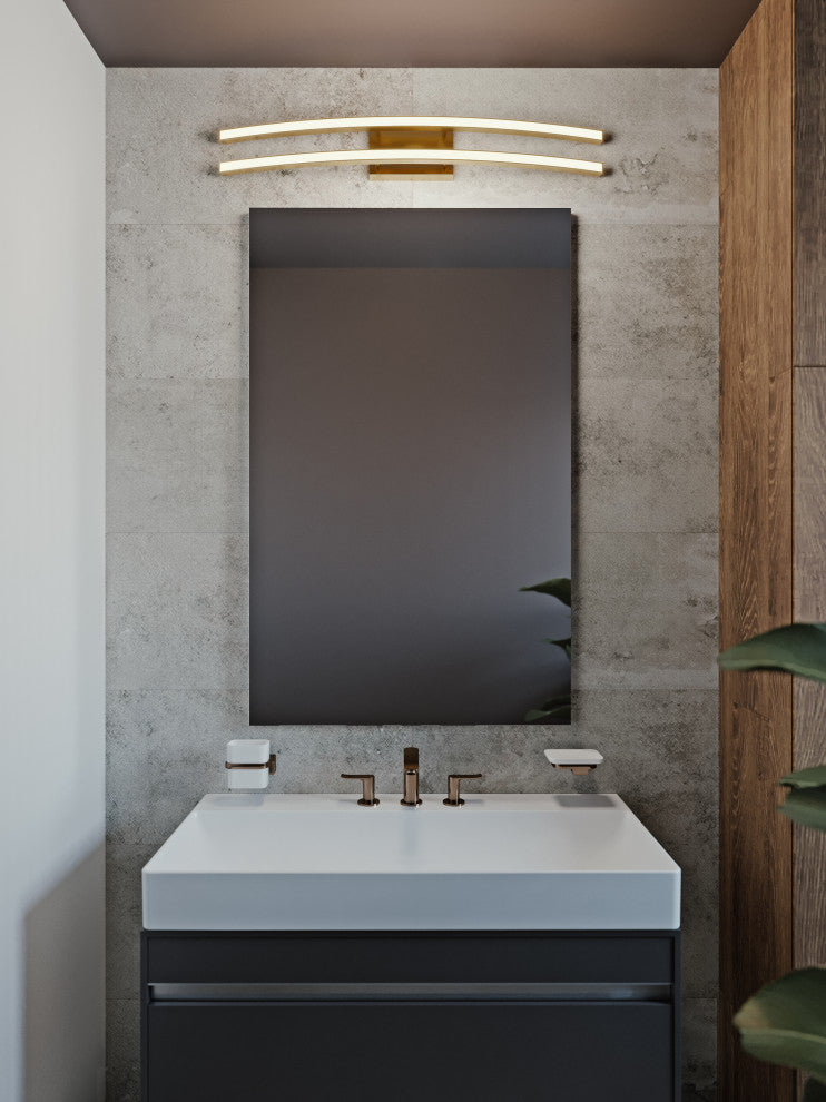 Harper 25'' LED Vanity, Satin Brass