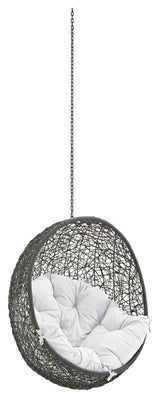 Gray White Hide Outdoor Patio Swing Chair Without Stand