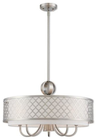 Livex Lighting Arabesque Light Pendant Chandelier, Brushed Nickel