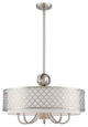 Livex Lighting Arabesque Light Pendant Chandelier, Brushed Nickel