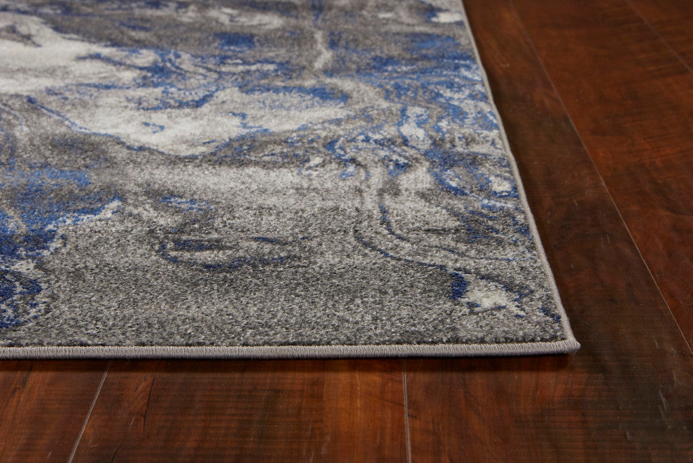Illusions 6202 Gray Watercolors Rug, 5'3"x7'7"